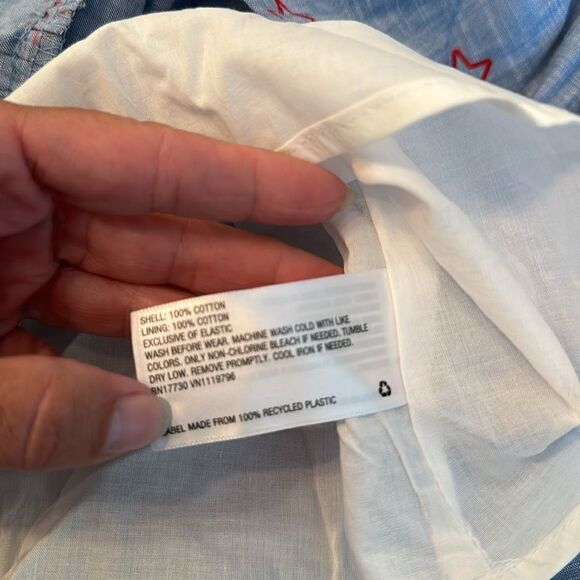 CAT & JACK 4th Of July Chambray Stars Dress *NEW* - Picture 7 of 9